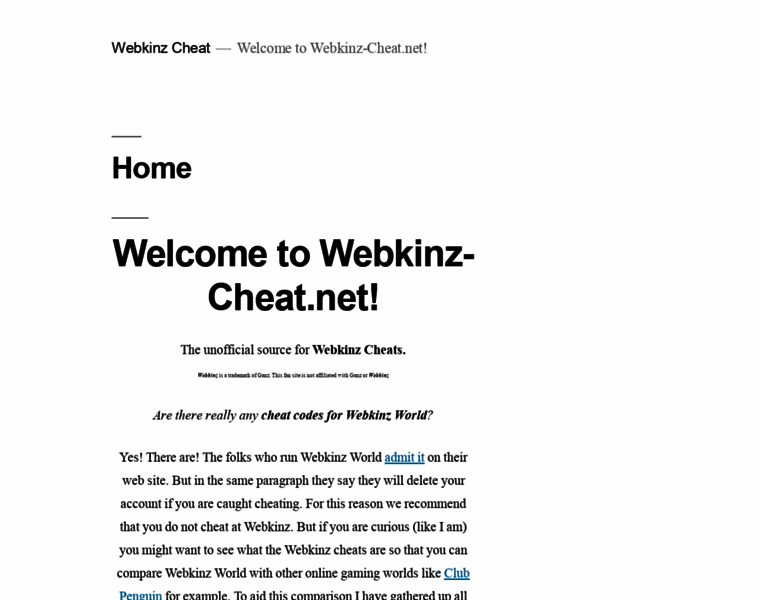 Webkinz-cheat.net thumbnail