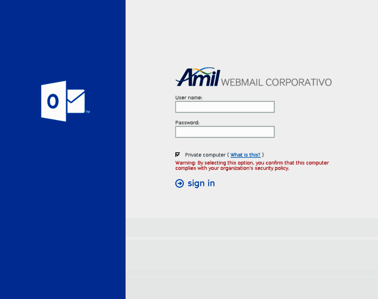 Webmail.amil.com.br thumbnail