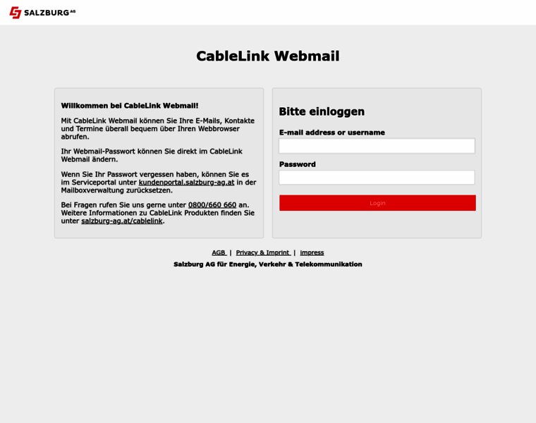 webmail.cablelink.at at WI. CableLink Webmail :: Welcome to CableLink ...