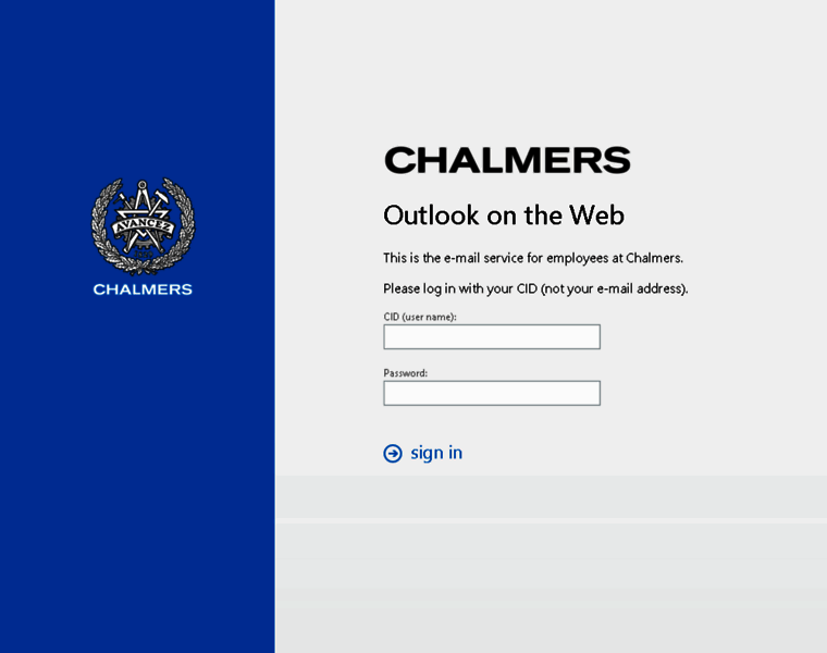 Webmail.chalmers.se thumbnail