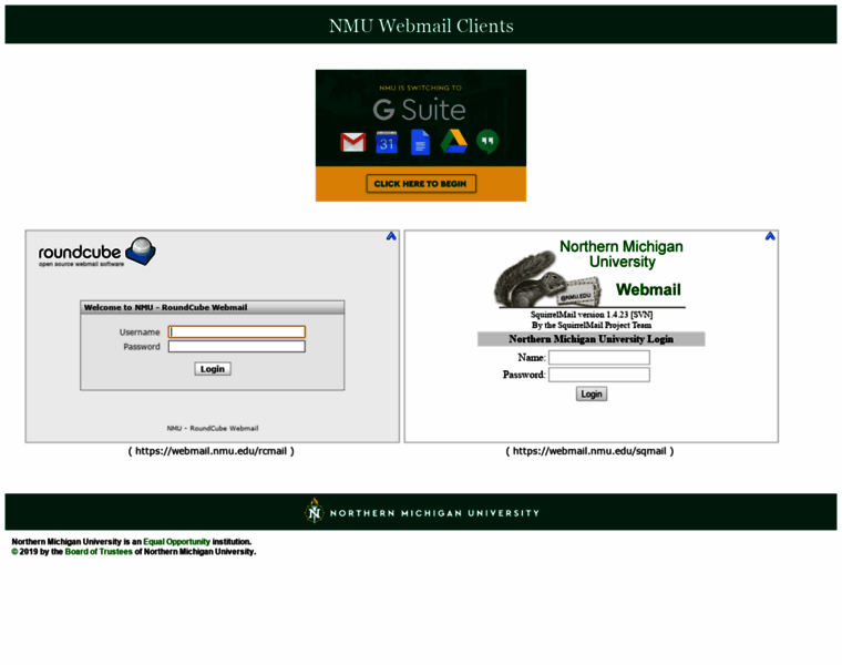 Webmail.nmu.edu thumbnail