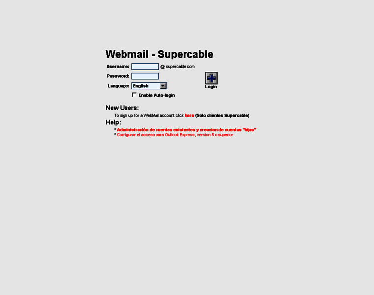 Webmail.supercable.com thumbnail