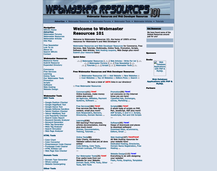 Webmaster-resources101.com thumbnail