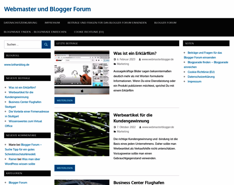 Webmasterblogger.de thumbnail