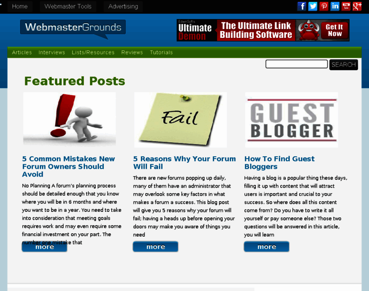 Webmastergrounds.com thumbnail