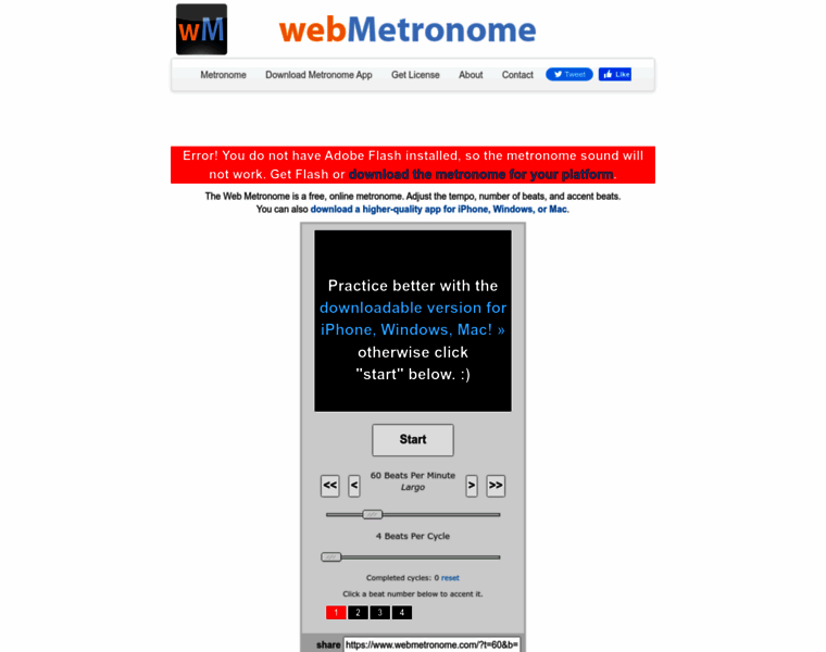 Webmetronome.com thumbnail