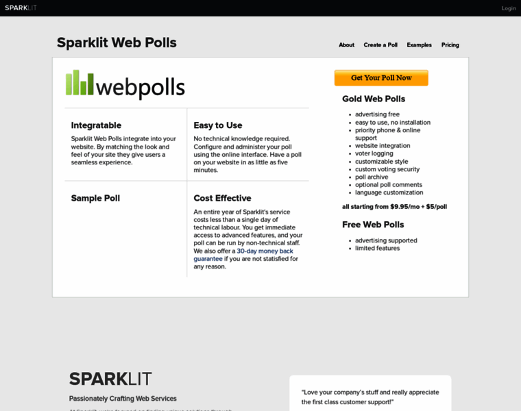 Webpoll.sparklit.com thumbnail