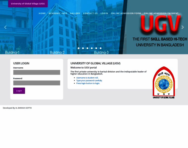 Webportal.ugv.edu.bd thumbnail