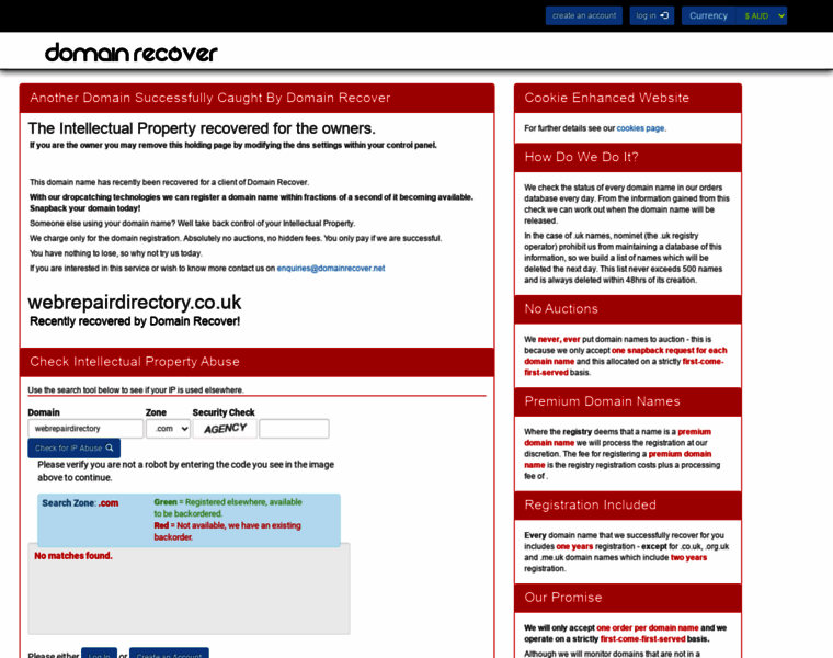 Webrepairdirectory.co.uk thumbnail