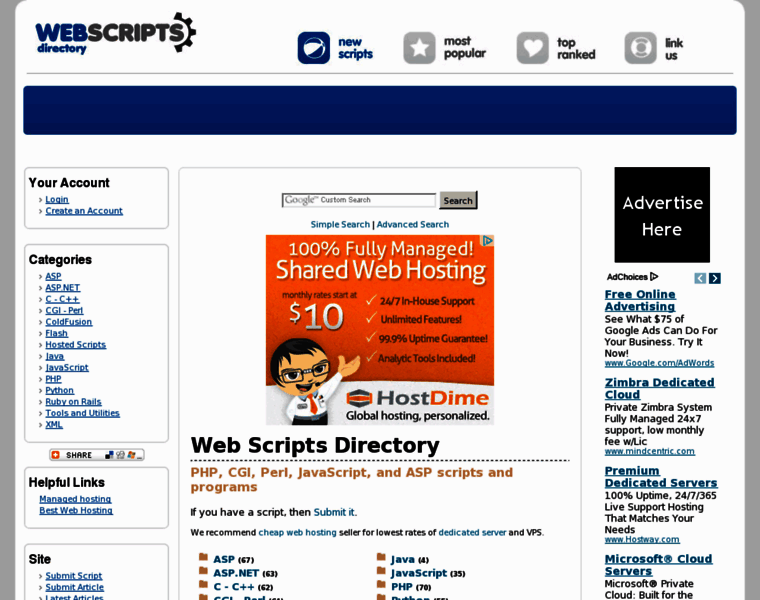 Webscriptsdirectory.com thumbnail