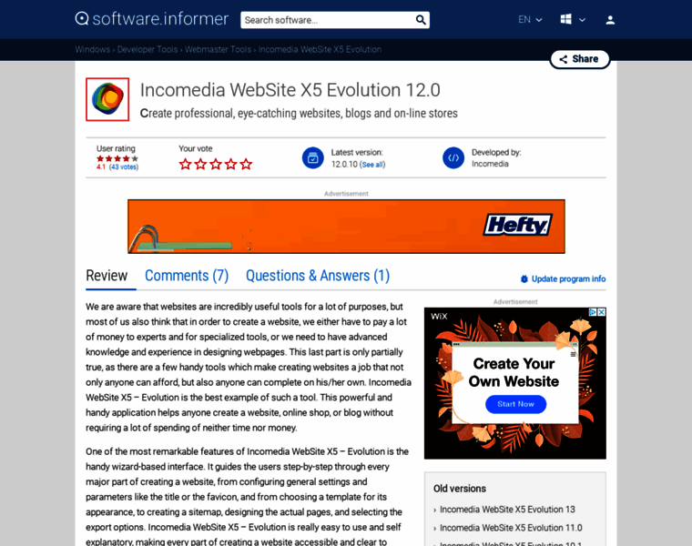 Website-x5-evolution.software.informer.com thumbnail