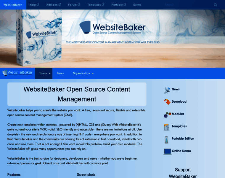 Websitebaker.com thumbnail