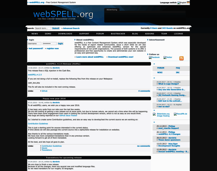 Webspell.org thumbnail
