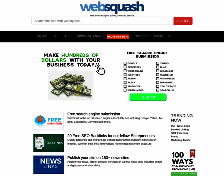 Websquash.com thumbnail