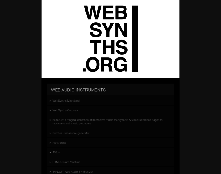 Websynths.org thumbnail