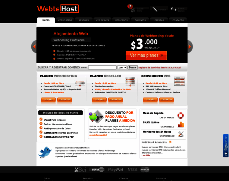 Webtelhost.cl thumbnail