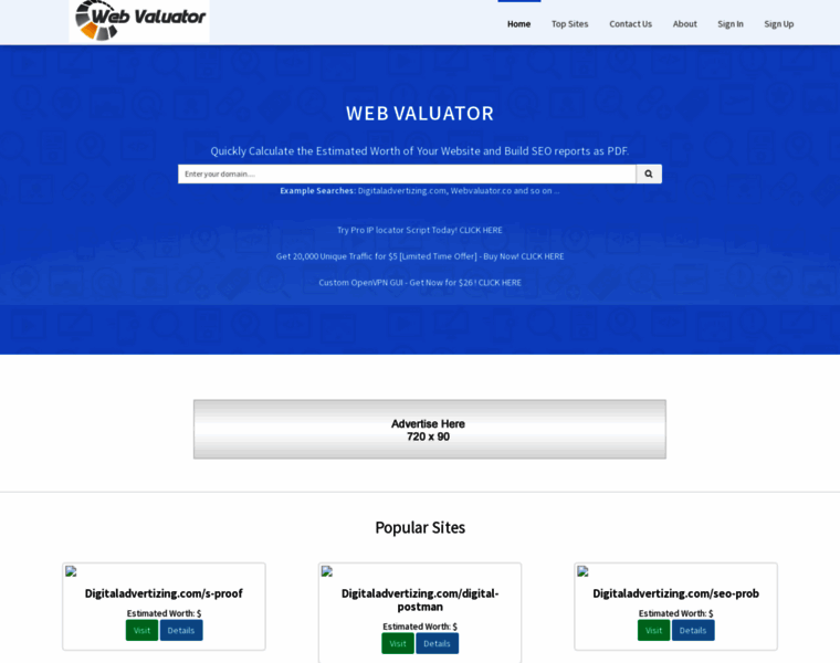 Webvaluator.co thumbnail