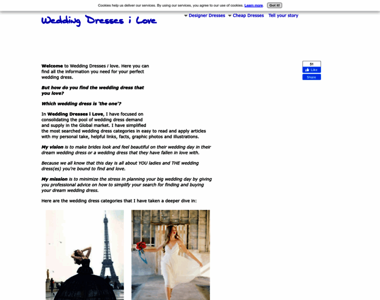 Weddingdressesilove.com thumbnail