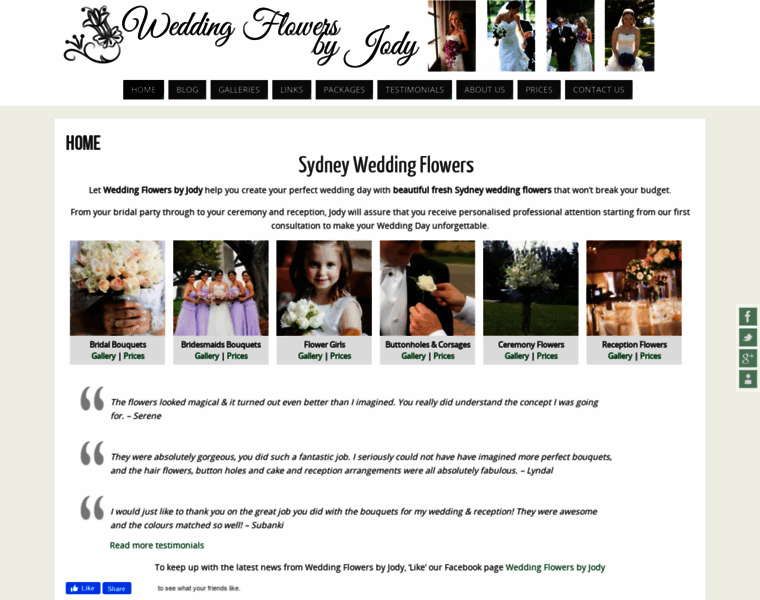Weddingflowersbyjody.com.au thumbnail