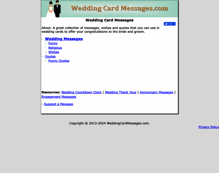 Weddingmessages.com thumbnail