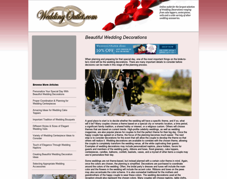 Weddingoutlet.com thumbnail