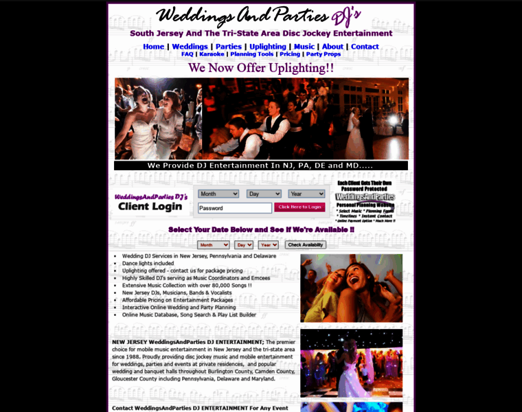 Weddingsandparties.com thumbnail