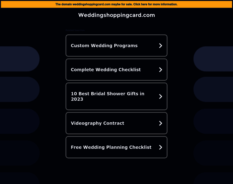 Weddingshoppingcard.com thumbnail