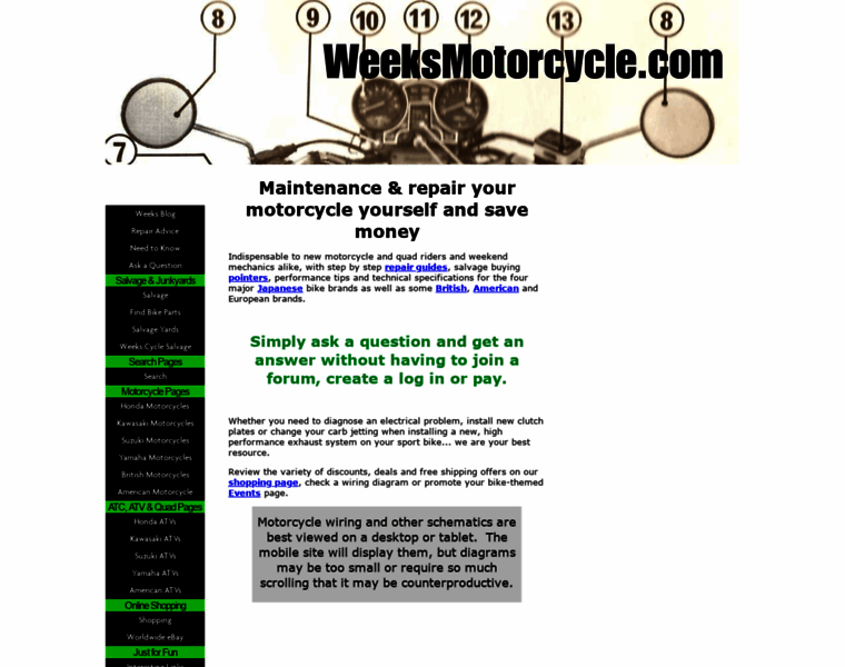 Weeksmotorcycle.com thumbnail
