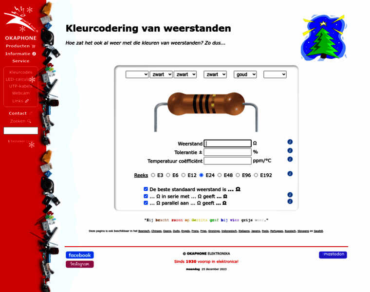 Weerstandcalculator.nl thumbnail
