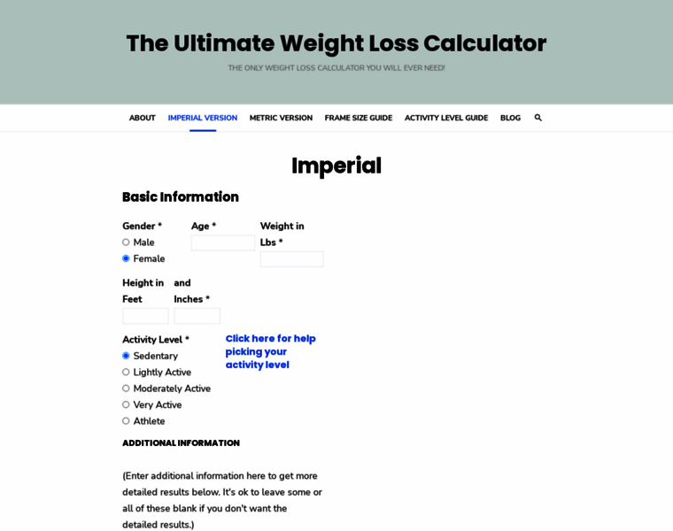 Weightloss-calculator.net thumbnail