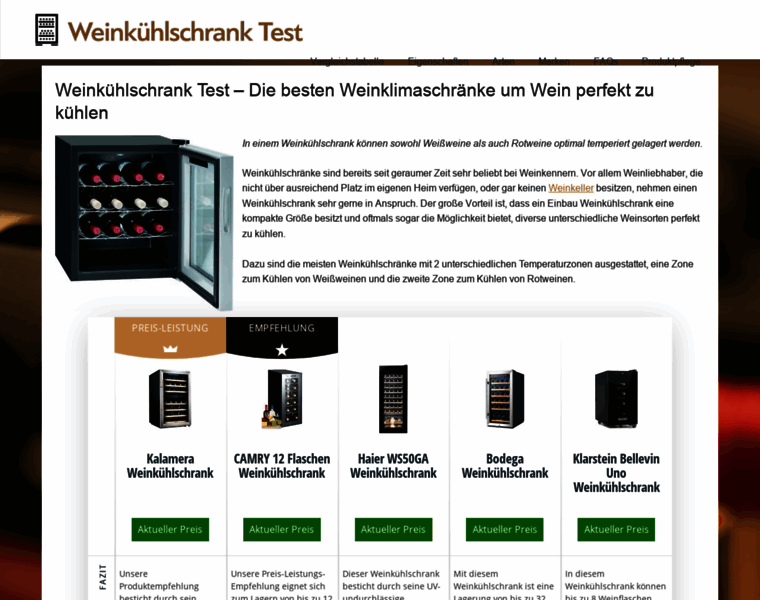 Weinkuehlschrank-test.com thumbnail