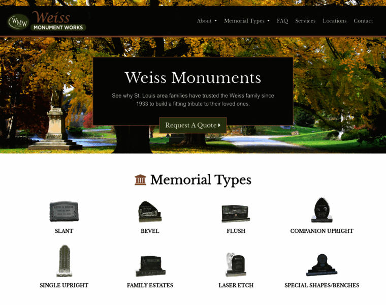 Weissmonumentworks.com thumbnail