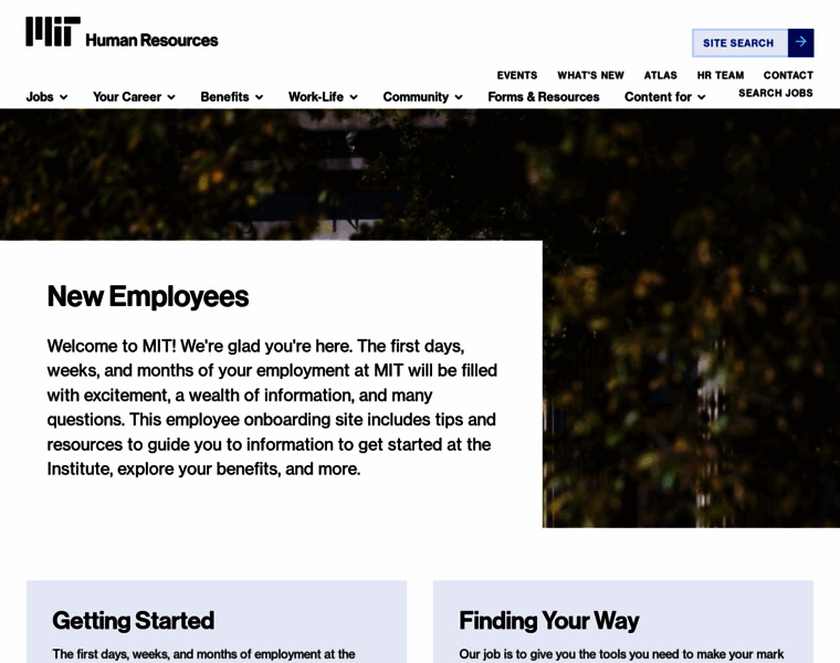 welcome.mit.edu at WI. New Employees | MIT Human Resources
