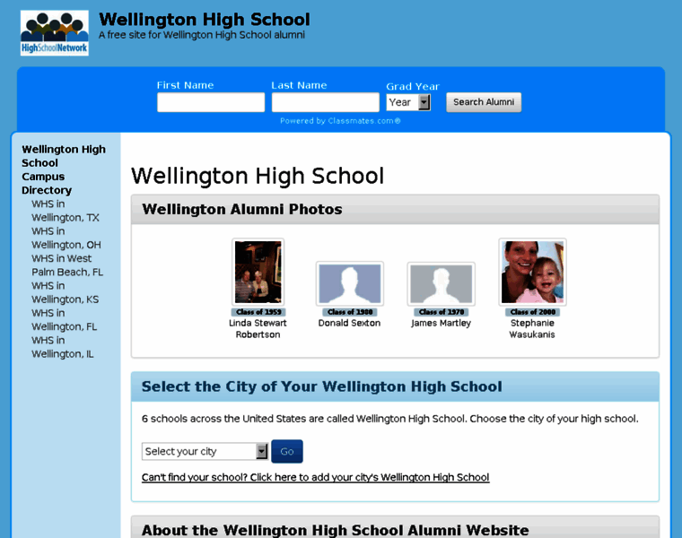 Wellingtonhighschool.net thumbnail