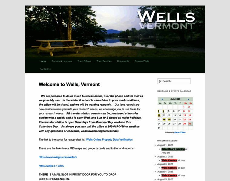 Wellsvt.com thumbnail