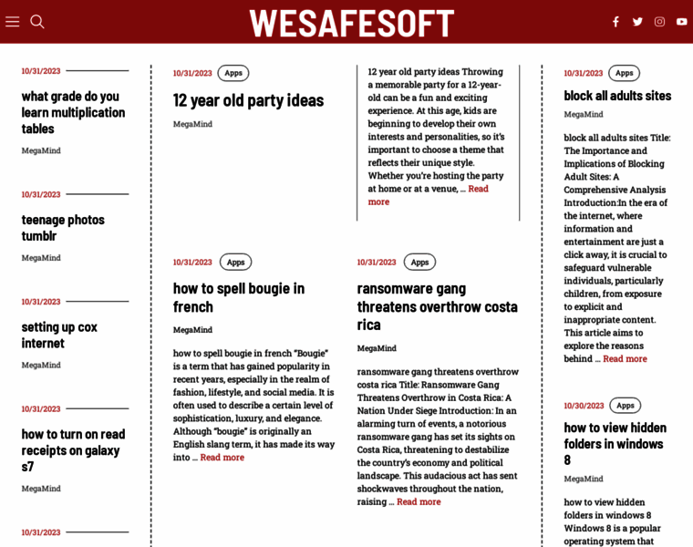 Wesafesoft.com thumbnail