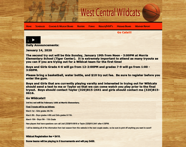 Westcentralwildcatbasketball.com thumbnail