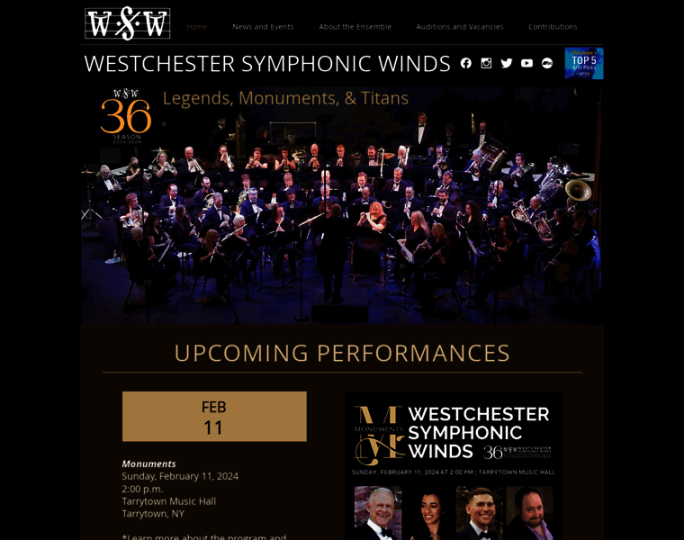 Westchestersymphonicwinds.org thumbnail