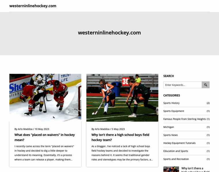 Westerninlinehockey.com thumbnail