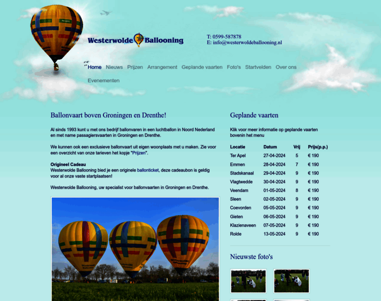 Westerwoldeballooning.nl thumbnail
