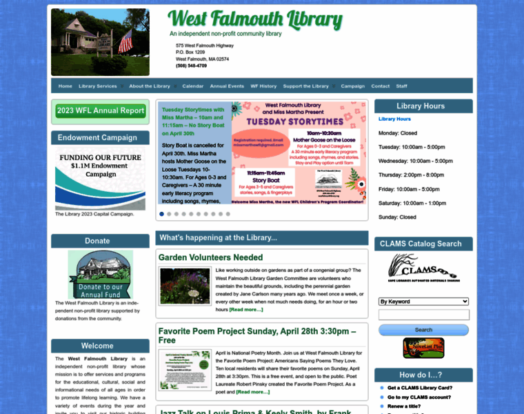Westfalmouthlibrary.org thumbnail
