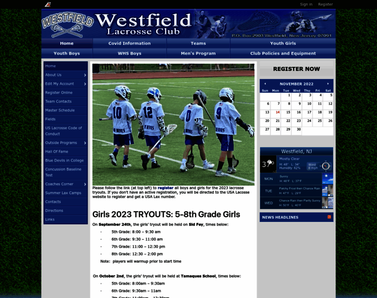 Westfieldlacrosse.com thumbnail