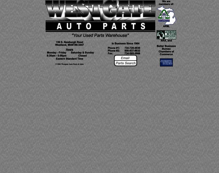 Westgateautoparts.com thumbnail