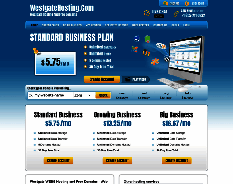 Westgatehosting.com thumbnail