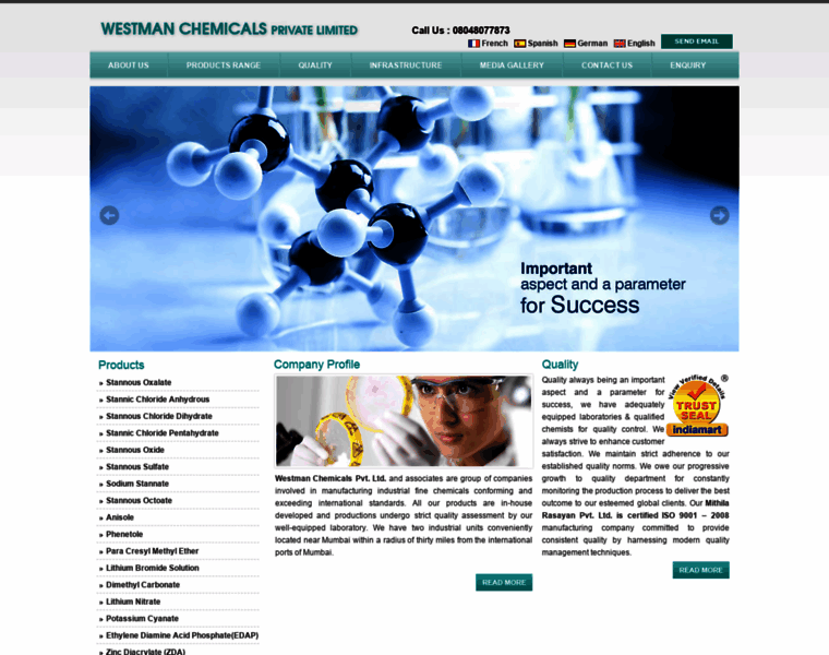 Westmanchemicals.com thumbnail