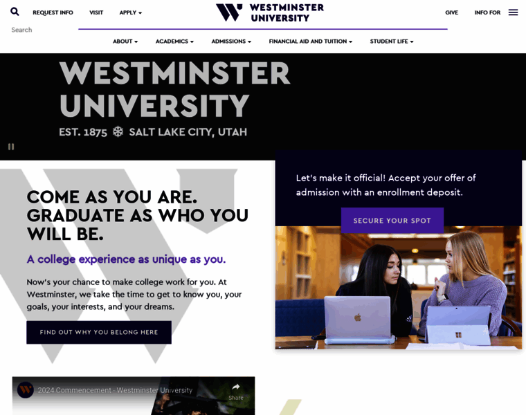 Westminstercollege.edu thumbnail
