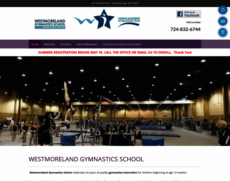 Westmorelandgymnastics.com thumbnail