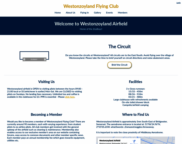 Westonzoylandflyingclub.co.uk thumbnail
