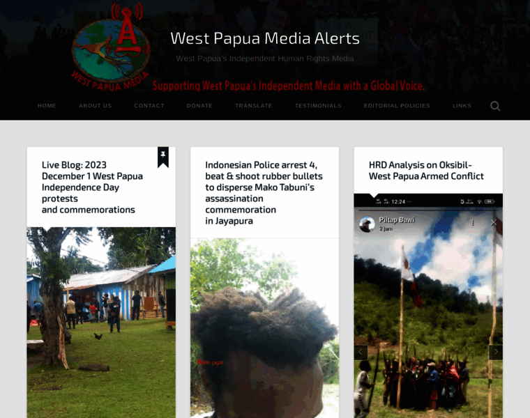 Westpapuamedia.info thumbnail