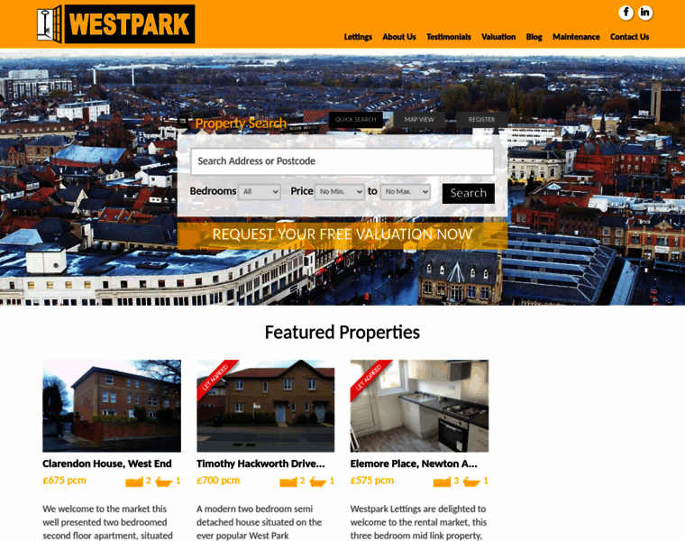 Westparkestateagents.co.uk thumbnail